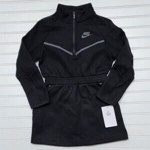 NWT Nike Little Girls Tech Fleece Dress: Black